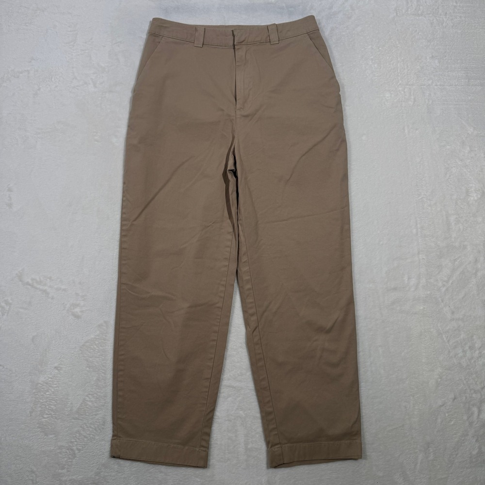 Gap Pants Women 4 Tan Straight Up Khaki Mid Rise Cotton Stretch Chino